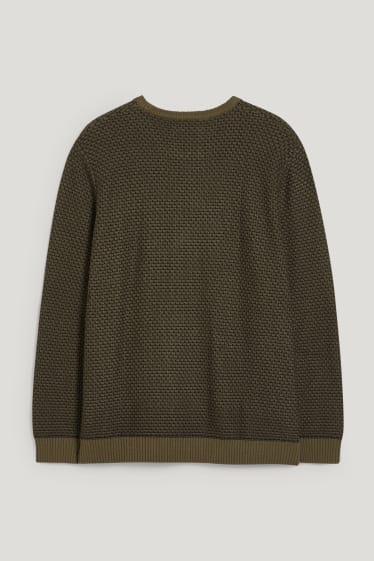 Exclu web - CLOCKHOUSE - pullover - vert foncé / noir