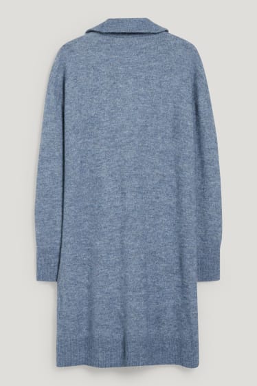Donna - Vestito in maglia - blu melange