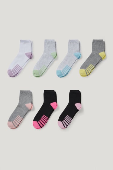 Filles - Lot de 7 paires - socquettes - blanc