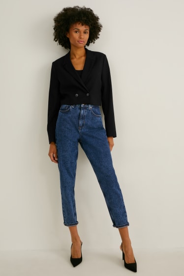 Donna - Mom jeans - vita alta - LYCRA® - da materiali riciclati - jeans blu