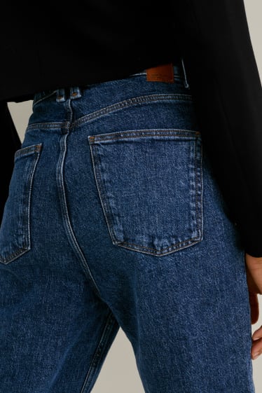 Femei - Mom jeans - talie înaltă - LYCRA® - denim-albastru