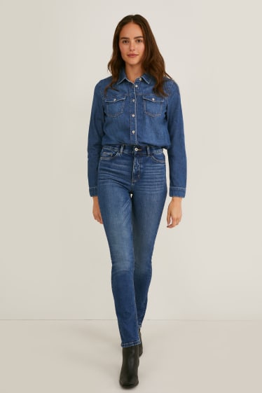 Femei - Bluză din denim - denim-albastru