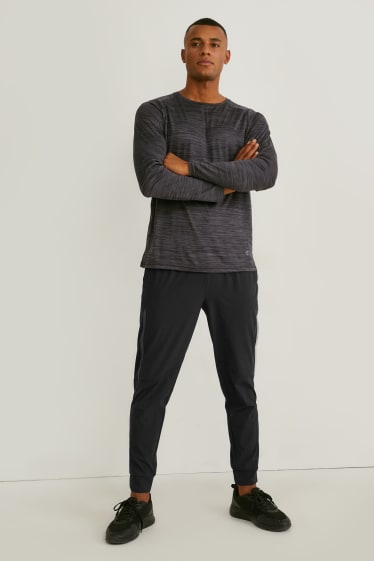 Heren - Sportshirt - grijs / zwart