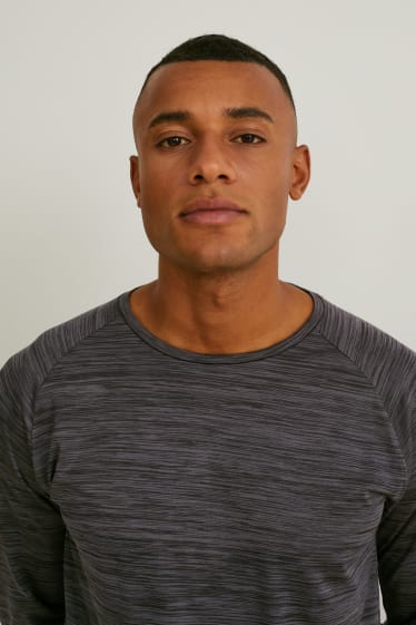 Heren - Sportshirt - grijs / zwart