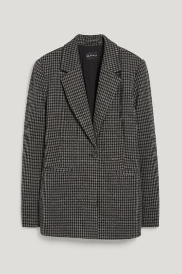 Mujer - Americana - regular fit - de cuadros - negro / gris