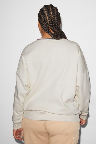 Femmes grandes tailles - CLOCKHOUSE - sweat - blanc crème