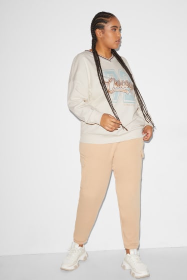 Femmes grandes tailles - CLOCKHOUSE - sweat - blanc crème