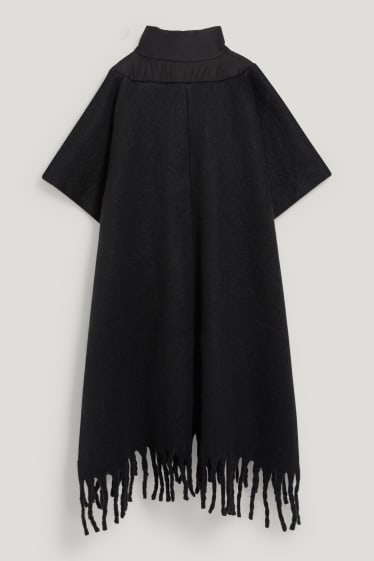 Damen - Poncho - schwarz
