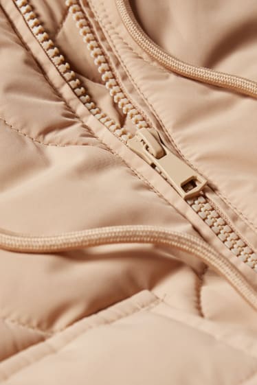 Exclu web - CLOCKHOUSE - doudoune à capuche - beige