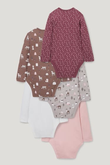 Baby Girls - Wielopak, 5 szt. - body niemowlęce - jasnoróżowy
