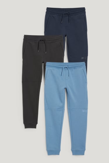 Bambini: - Confezione da 3 - pantaloni sportivi - blu / azzurro