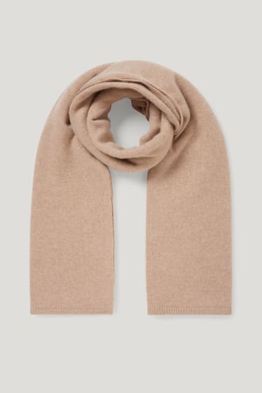 Dames - Sjaal van kasjmier - beige