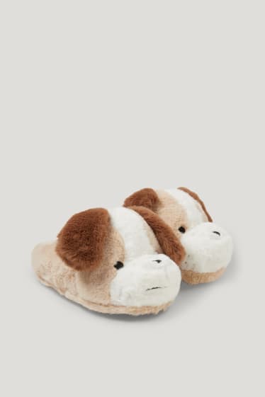Clockhouse Girls - CLOCKHOUSE - pantoffels van imitatiebont - beige