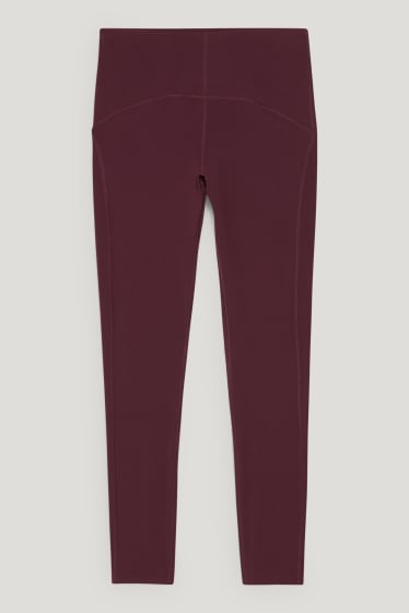 Damen - Funktions-Leggings - Fitness - 4 Way Stretch - LYCRA® Sport - bordeaux