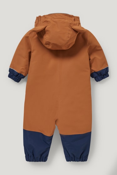 Baby Boys - Costum de zăpadă cu glugă bebeluși - maro deschis