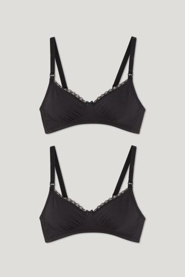 Femmes - Lot de 2 - soutiens-gorges d’allaitement - noir