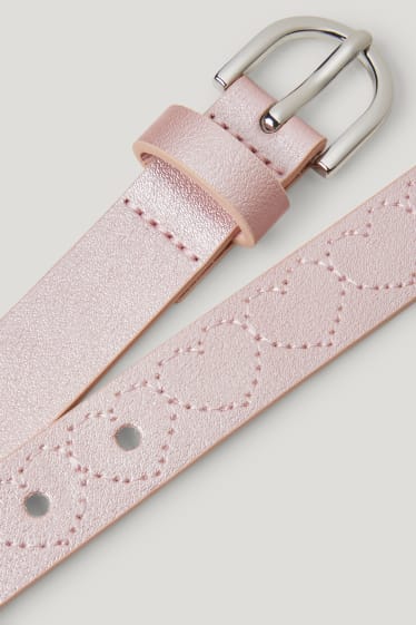 Bambine: - Cintura - similpelle - rosa