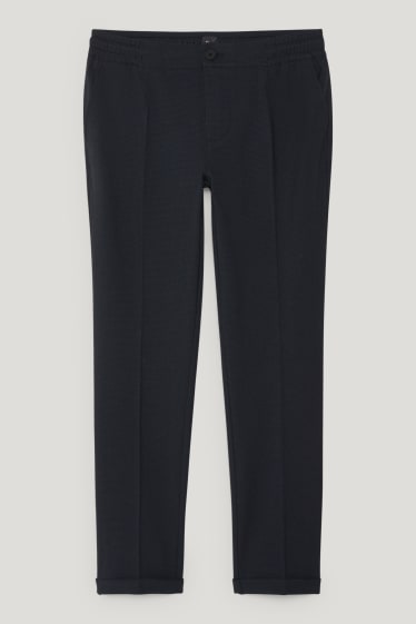 Herren - Chino - Tapered Fit - Flex - 4 Way Stretch - kariert - anthrazit