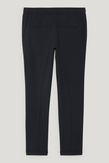 Herren - Chino - Tapered Fit - Flex - 4 Way Stretch - kariert - anthrazit