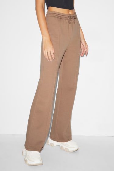 Clockhouse Girls - CLOCKHOUSE - pantaloni di felpa - palazzo - marrone chiaro