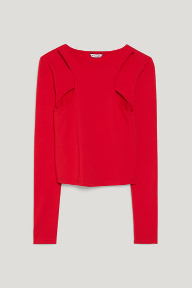 Exclusiu online - CLOCKHOUSE - top crop - vermell