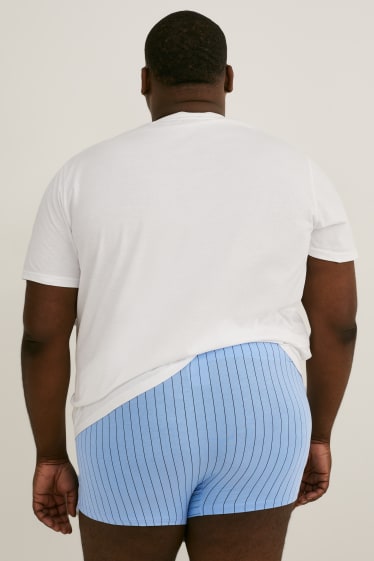 Hommes grandes tailles - Lot de 3 - boxers - LYCRA® - à rayures - bleu clair