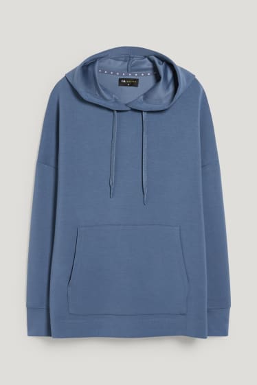 Damen - Hoodie - Yoga - recycelt - blau