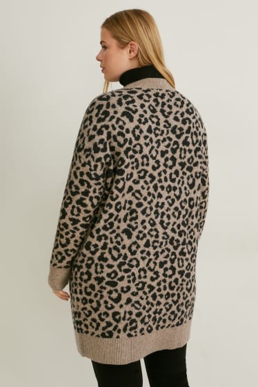 Donna - Cardigan - da materiali riciclati - fantasia - marrone chiaro