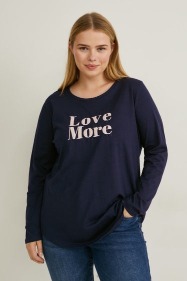 Damen - Langarmshirt - dunkelblau