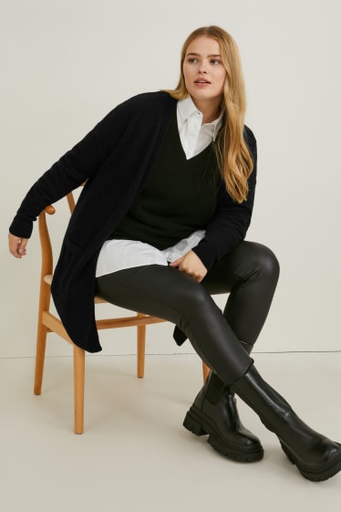 Femmes - Gilet de maille en cachemire - noir