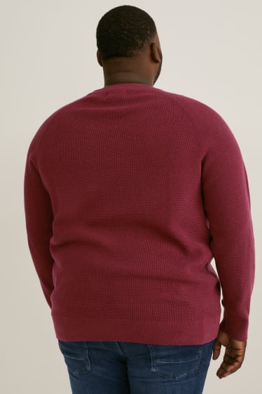 Hommes grandes tailles - Pull - bordeaux