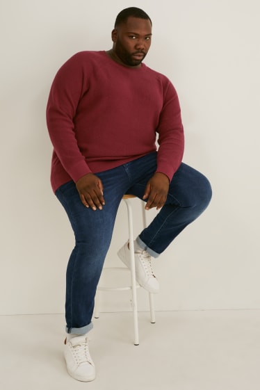 Hommes grandes tailles - Pull - bordeaux