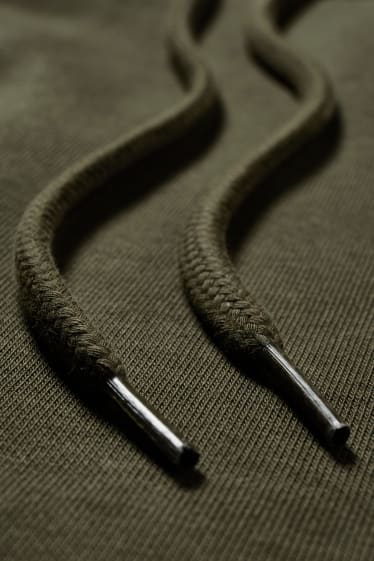 Hommes grandes tailles - Sweat à capuche - vert foncé