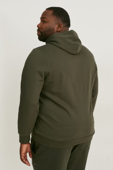 Hommes grandes tailles - Sweat à capuche - vert foncé