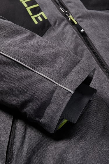 Niños - Chaqueta de esquí con capucha - negro