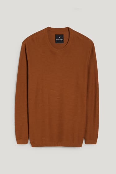 Exclu web - CLOCKHOUSE - pullover - havane