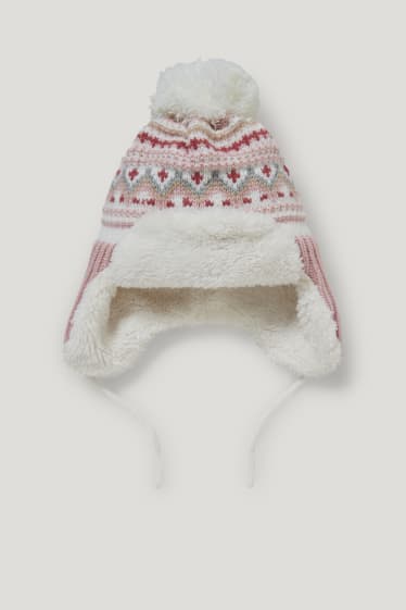 Baby Girls - Berretto neonati - bianco / rosa