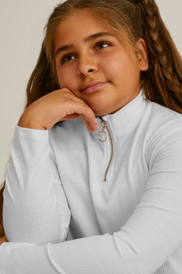 Bambine: - Taglie estese - confezione da 2 - maglia a maniche lunghe - nero