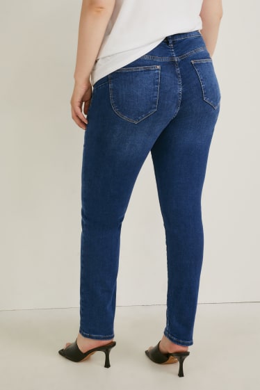 Damen - Skinny Jeans - Mid Waist - LYCRA® - jeans-dunkelblau