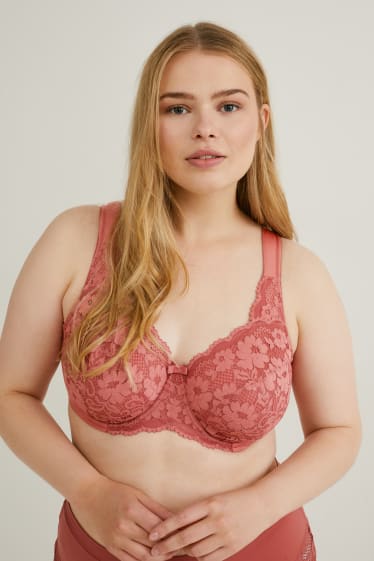 Women - Underwire bra - orange-red