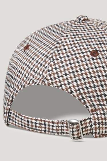 Clockhouse niñas - Gorra - de cuadros - marrón / blanco roto