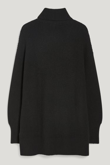 Mujer - Jersey de cuello vuelto - negro