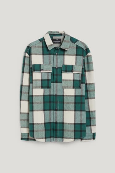 Clockhouse niños - CLOCKHOUSE - camisa - relaxed fit - kent - de cuadros - verde oscuro / blanco