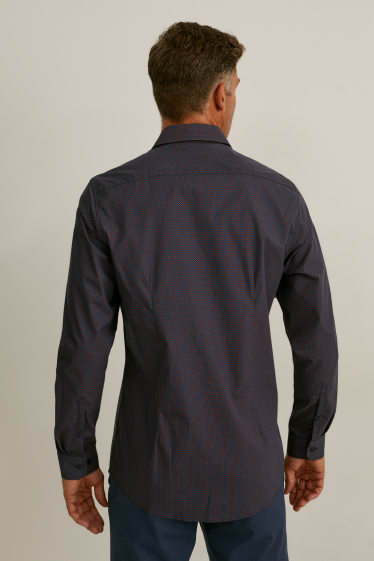Herren - Businesshemd - Slim Fit - Kent - bügelleicht - recycelt - dunkelblau