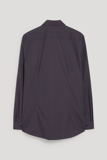 Herren - Businesshemd - Slim Fit - Kent - bügelleicht - recycelt - dunkelblau