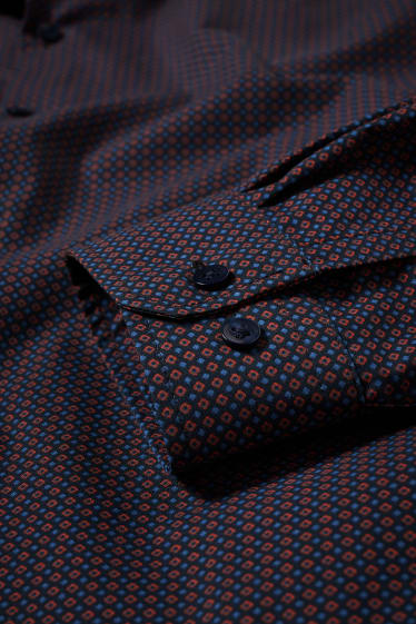 Herren - Businesshemd - Slim Fit - Kent - bügelleicht - recycelt - dunkelblau