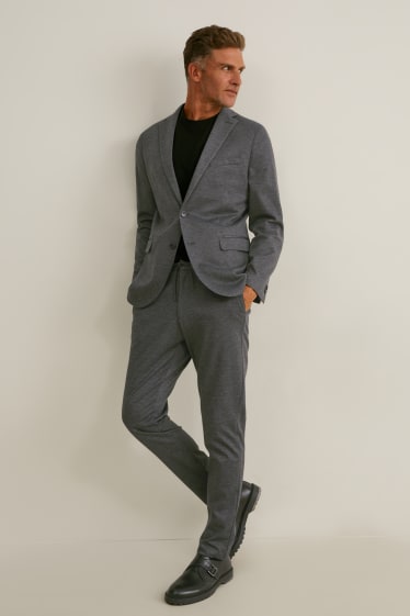 Hommes - Pantalon de costume - slim fit - Flex - LYCRA® - gris foncé