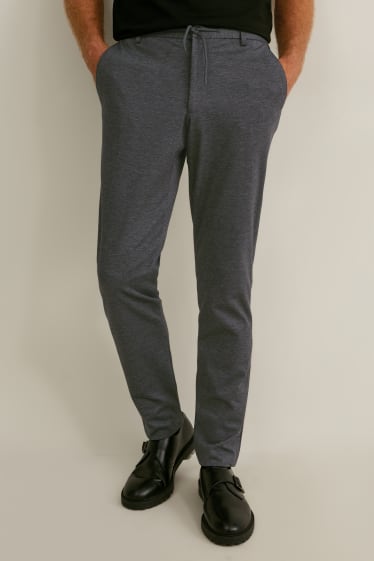 Hombre - Pantalón de vestir - colección modular - slim fit - Flex - LYCRA® - gris oscuro