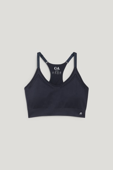 Mujer - Sujetador funcional - con relleno - running - 4 Way Stretch - azul oscuro