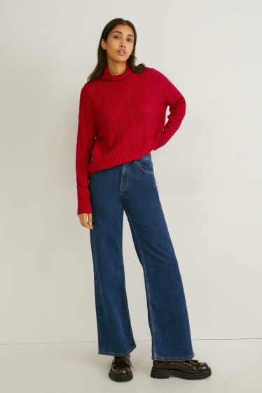 Dames - Trui van kasjmier - rood